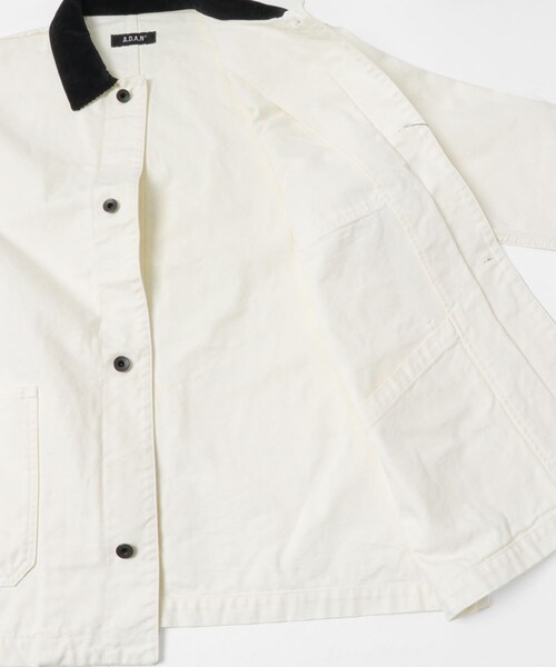 URBAN RESEARCH（アーバンリサーチ）の「A.D.A.N　DUCK 2TONE CHORE COAT（デニムジャケット・メンズ・OFF WHITE・M/L）」の8枚目の写真