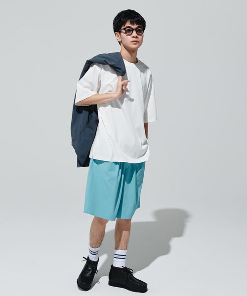 URBAN RESEARCH DOORS(アーバンリサーチドアーズ)の「『UR TECH』サマシェア クルーネックTシャツ(Tシャツ/カットソー・メンズ・WHITE/L.BLUE/BLACK×GRY/BLACK・M/L/XL)」の17枚目の写真