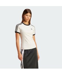 adidas | スリーストライプス スリムラグラン半袖Tシャツ(トップス)