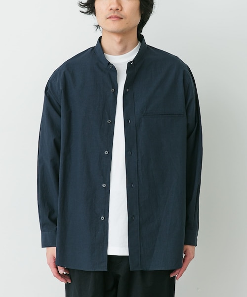 URBAN RESEARCH DOORS（アーバンリサーチドアーズ）の「STILL BY HAND　LINENMIXEDNARROWCOLLARSHIRTS（シャツ/ブラウス・メンズ・LT.BEIGE/BLUE GREY/NAVY・46/48）」の19枚目の写真