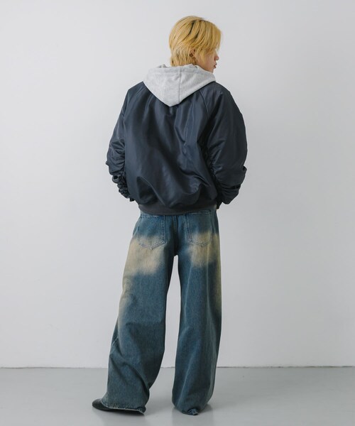 SENSE OF PLACE by URBAN RESEARCH（センスオブプレイスバイアーバンリサーチ）の「『ユニセックス』ナイロンギャザースタンドブルゾン（テーラードジャケット・メンズ・GRAY/BLACK/OLIVE・M/L）」の17枚目の写真