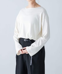 ボートネックロングカットソー