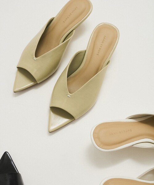 ADAM ET ROPE'（アダムエロペ）の「ポインテッドウェッジミュール（サンダル・レディース・ブラック/オフホワイト/ベージュ系・23.0/23.5/24.0/24.5）」の11枚目の写真