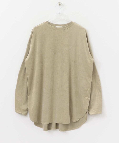 LAATO（ラート）の「SHINY LONG T-SHIRTS（Tシャツ/カットソー・レディース・クリーム/サブレ/チョコレート・FREE）」の7枚目の写真
