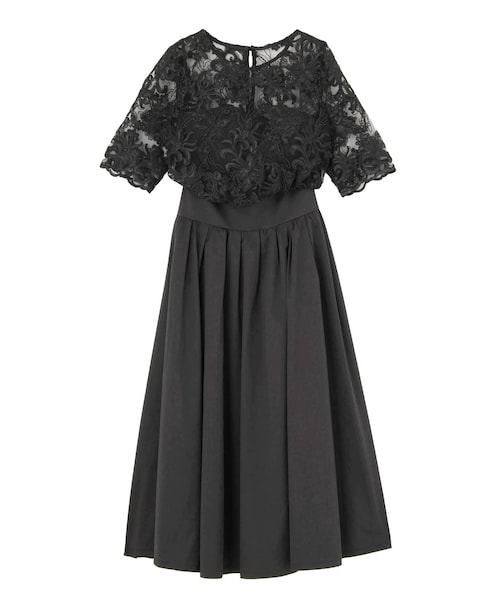 LAGUNAMOON（ラグナムーン）の「LADYオーバーレースギャザードレス Ⅲ（ドレス・レディース・ブラック/ラベンダー/ライトシルバー/ゴールド・S/M）」の14枚目の写真