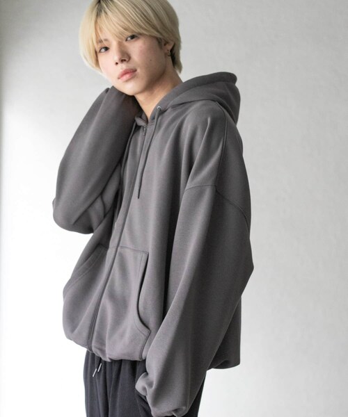 SENSE OF PLACE by URBAN RESEARCH（センスオブプレイスバイアーバンリサーチ）の「バルーンzipルーズパーカー（パーカー・メンズ・CHARCOAL/BLACK/GRAY・M/L）」の15枚目の写真