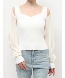 RESEXXY | シアースリーブニットプルオーバー(ニット/セーター)