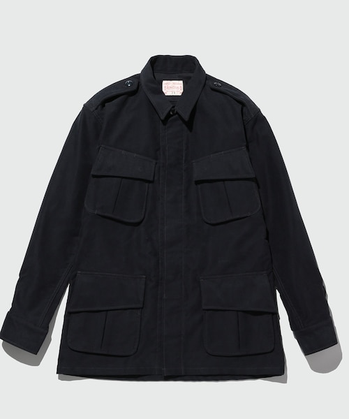 ADAM ET ROPE'(アダムエロペ)の「BONCOURA ファティーグジャケット(ミリタリージャケット・メンズ・ネイビー・M/S)」の2枚目の写真