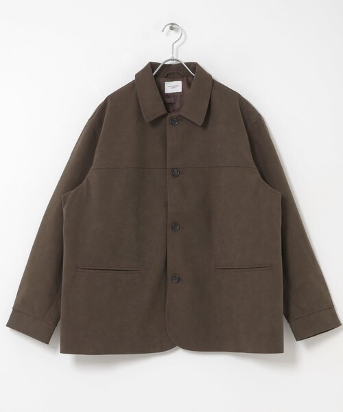 URBAN RESEARCH DOORS(アーバンリサーチドアーズ)の「フェイクスエード カーコートジャケット(テーラードジャケット・メンズ・BROWN/CHARCOAL・M/L)」の7枚目の写真