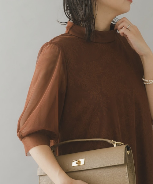 URBAN RESEARCH ROSSO（アーバンリサーチロッソ）の「kaene　チュールレースAラインドレス（ワンピース・レディース・yellow/brown・FREE）」の5枚目の写真