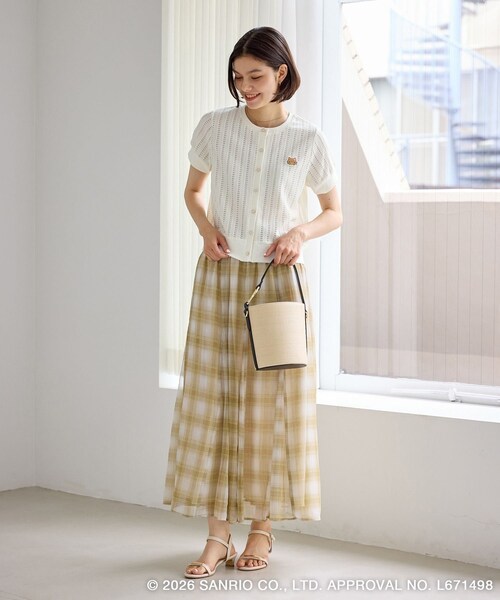 ROPE' PICNIC(ロペピクニック)の「【サンリオキャラクターズ×ROPE' PICNIC】日焼けデザイン 透かしカットソーカーディガン(カーディガン/ボレロ・レディース・ホワイト系/ブルー系/イエロー・F)」の15枚目の写真