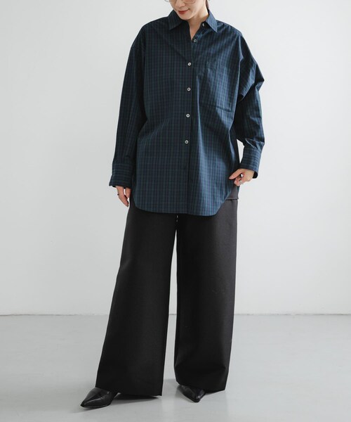 URBAN RESEARCH(アーバンリサーチ)の「new basic BROAD BIG SHIRTS(シャツ/ブラウス・レディース・BLUE/CHECK・FREE)」の15枚目の写真