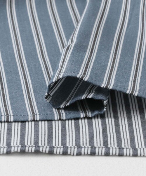 SENSE OF PLACE by URBAN RESEARCH（センスオブプレイスバイアーバンリサーチ）の「『ユニセックス』ストライプブロックドルーズシャツ（シャツ/ブラウス・メンズ・GREG×BEG/BLU×LBLU/CHC×BLK・M/L）」の19枚目の写真