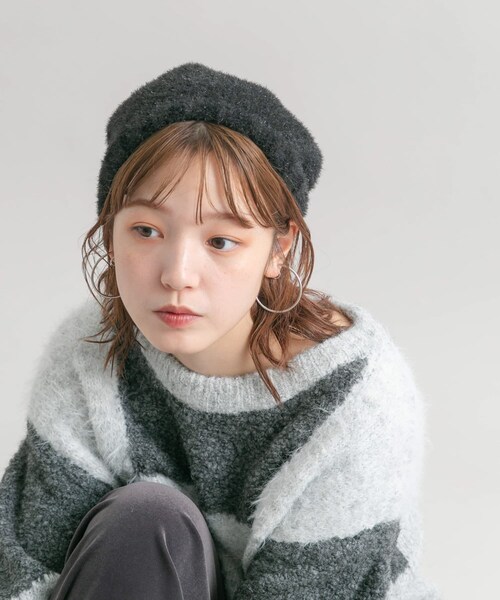 KBF（ケイビーエフ）の「ラメニットビーニー（ニットキャップ/ビーニー・レディース・BLACK/SILVER・one）」の4枚目の写真