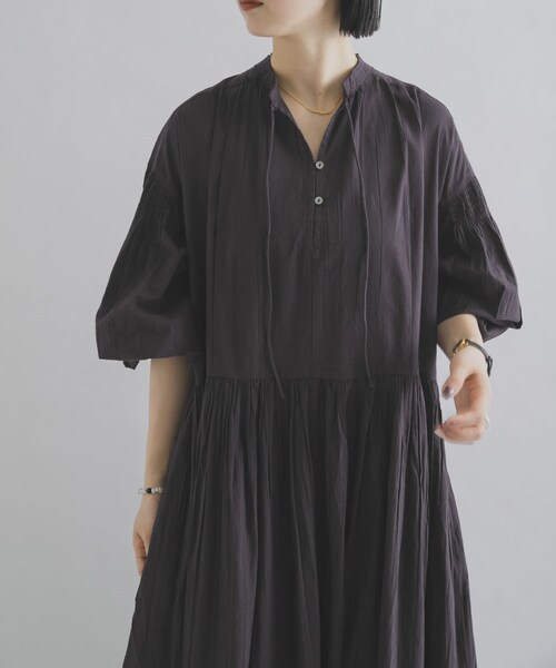 THE GOODLAND MARKET（ザグッドランドマーケット）の「FANAKA　ロングドレス（ワンピース・レディース・OFF WHITE/BLACK/BLUE・Free）」の15枚目の写真