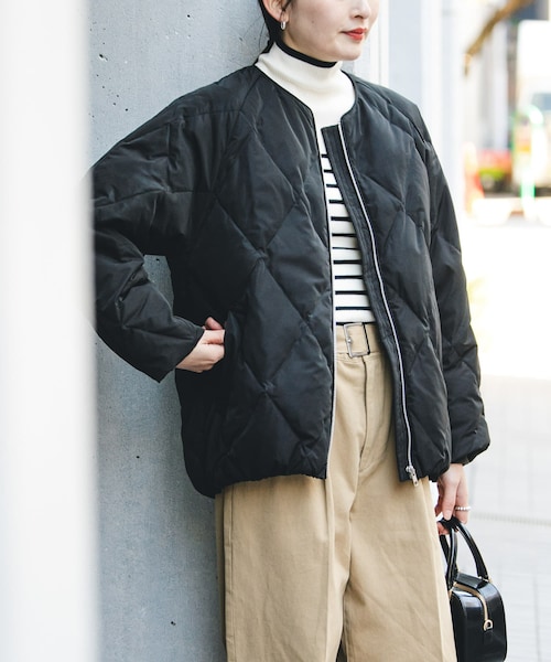 URBAN RESEARCH(アーバンリサーチ)の「コクーンキルティングダウン(その他アウター・レディース・OFF WHITE/BROWN/BLACK・S/Free)」の2枚目の写真