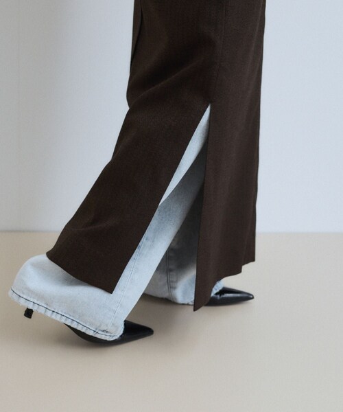 ADAM ET ROPE'（アダムエロペ）の「【WEB限定】2WAY MIXツイードジャンパースカート（ワンピース・レディース・ブラック系/ダークブラウン/ベージュ系・36/38）」の19枚目の写真