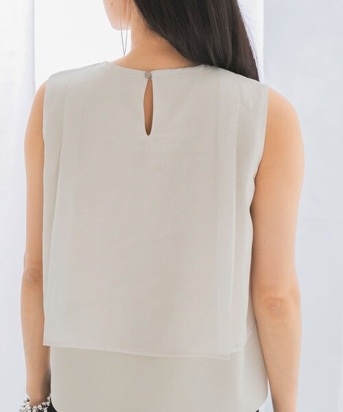 URBAN RESEARCH ROSSO（アーバンリサーチロッソ）の「シアーチンツレイヤードブラウス（シャツ/ブラウス・レディース・WHITE/MAUVE PINK/SLATE BLUE・FREE）」の17枚目の写真