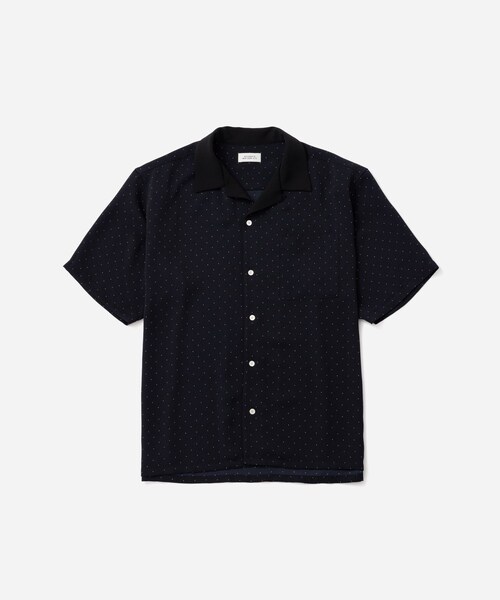 Saturdays NYC(サタデーズ ニューヨークシティ )の「Hester Dot Print Open Collar SS Shirt(シャツ/ブラウス・レディース・ダークブラウン/ネイビー・L/M/S/XL)」の15枚目の写真