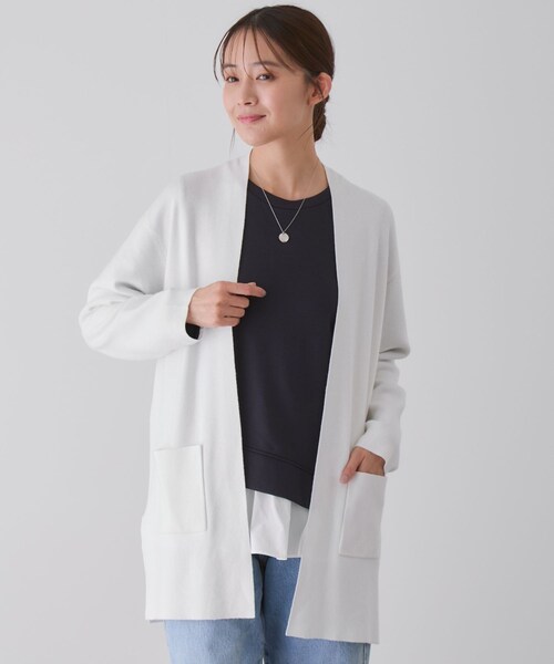 Jayro（ジャイロ）の「もちもちトッパーカーディガン（カーディガン/ボレロ・レディース・ブラック/グレー/ホワイト系/ベージュ/ネイビー・M）」の20枚目の写真