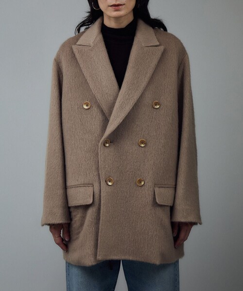 ADAM ET ROPE'（アダムエロペ）の「【J'aDoRe・店舗限定】【クチュール ド アダム】別注 Cottage Coat/コテージコート（チェスターコート・レディース・キャメル系・36/38）」の21枚目の写真