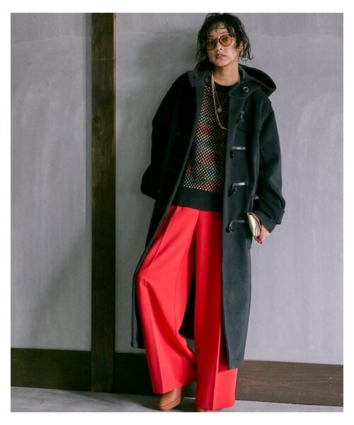 nissen（ニッセン）の「大きいサイズ ロングダッフルコート GEVS.（ダッフルコート・レディース・ブルー/黒・L/LL/3L/4L/5L/6L/8L/10L）」の4枚目の写真