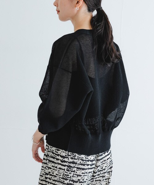 URBAN RESEARCH（アーバンリサーチ）の「new basic　リネン混スポンディッシュニットカーディガン（カーディガン/ボレロ・レディース・GRAY/LIME/BLACK・FREE）」の9枚目の写真