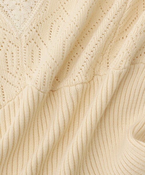 ADAM ET ROPE'(アダムエロペ)の「【crinkle crinkle crinkle】geometric jacquard knit(ニット/セーター・レディース・オフホワイト・F)」の21枚目の写真