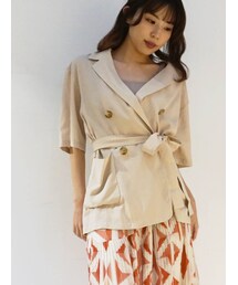 MERCURYDUO | ハーフスリーブベルト付ダブルジャケット(テーラードジャケット)