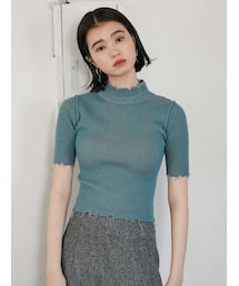 EMODA | クラッシュショートリブニット(ニット/セーター)
