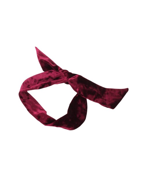 RESEXXY（リゼクシー）の「ベロアヘアバンド（ヘアバンド・レディース・ブラック/ワイン・F）」の5枚目の写真