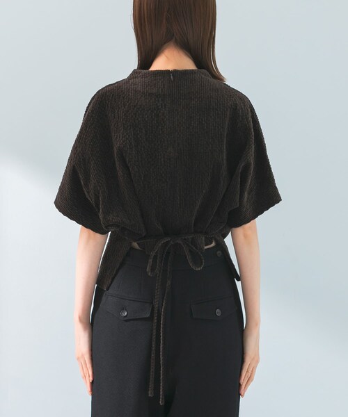 URBAN RESEARCH ROSSO（アーバンリサーチロッソ）の「le　CORDUROY TIE BLOUSE（シャツ/ブラウス・レディース・IVORY/BROWN・FREE）」の14枚目の写真