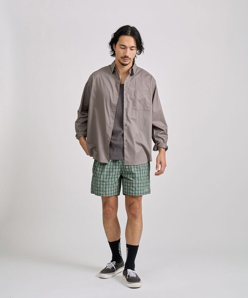 Saturdays NYC(サタデーズ ニューヨークシティ )の「Timothy Check Swim Short(その他パンツ・レディース・グリーン/レンガ・L/M/S/XL)」の22枚目の写真