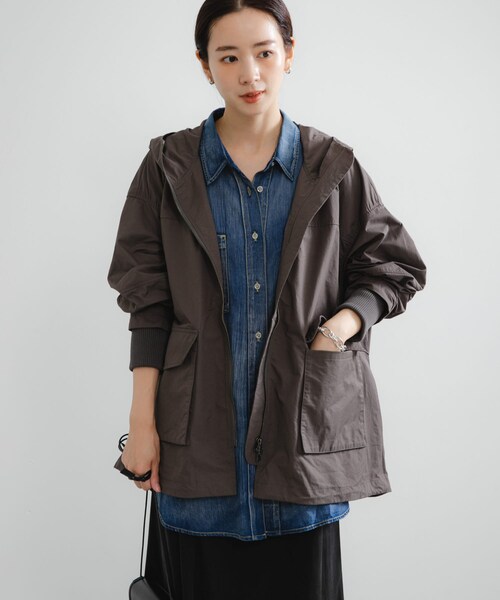 URBAN RESEARCH（アーバンリサーチ）の「コットンナイロンマウンテンパーカー（マウンテンパーカー・レディース・BLACK/CHARCOAL/BEIGE・FREE）」の21枚目の写真