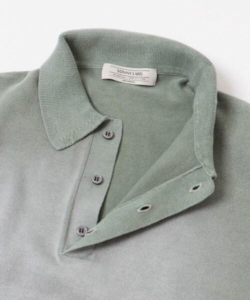 URBAN RESEARCH Sonny Label（アーバンリサーチサニーレーベル）の「ピグメントニットポロシャツ（ニット/セーター・メンズ・グリーン/スミクロ・M/L）」の18枚目の写真