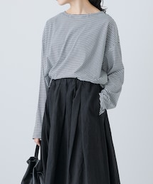 かぐれ | ハイツイストボーダーカットソー(Tシャツ/カットソー)