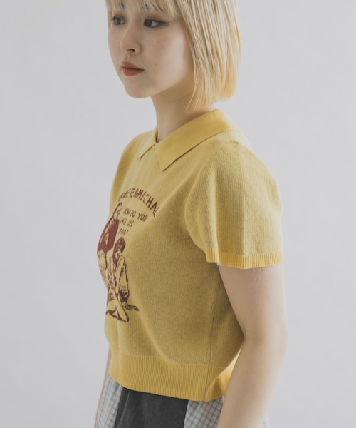 THE GOODLAND MARKET（ザグッドランドマーケット）の「old honey　45℃ KNIT TOPS（ニット/セーター・レディース・BROWN/YELLOW・Free）」の12枚目の写真