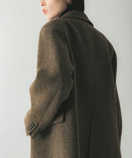 URBAN RESEARCH(アーバンリサーチ)の「ブリティッシュウールツイードジャケット(テーラードジャケット・レディース・L.GRAY/KHAKI・36/38)」の18枚目の写真