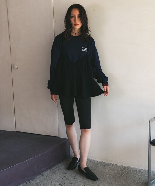 URBAN RESEARCH(アーバンリサーチ)の「『別注』crinkle crinkle crinkle×URBAN RESEARCH wool lingerie cami(キャミソール・レディース・BLACK/BROWN・FREE)」の6枚目の写真