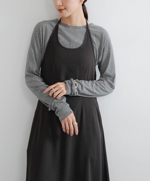 URBAN RESEARCH(アーバンリサーチ)の「ウールコットンロングスリーブカットソー(Tシャツ/カットソー・レディース・OFF WHITE/CHERRY RED/BLACK/BORDER・Free)」の16枚目の写真