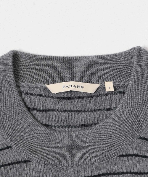 URBAN RESEARCH（アーバンリサーチ）の「FARAH　High Gauge Striped Crew-Neck Sweater（ニット/セーター・メンズ・Black/Gray・M/L）」の12枚目の写真