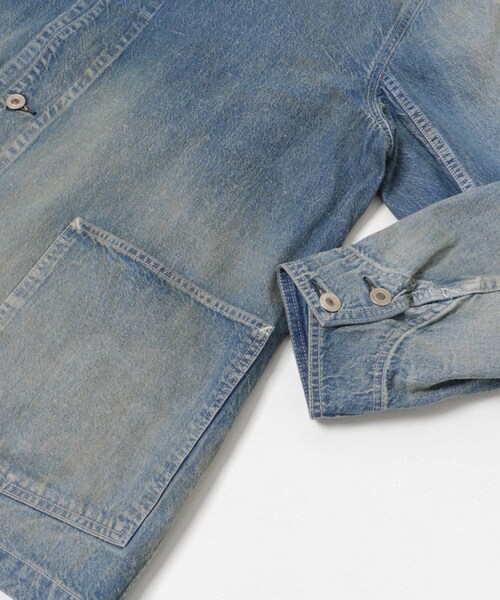 URBAN RESEARCH（アーバンリサーチ）の「HERILL　Nepdenim coveralljacket（カバーオール・メンズ・VT Worn/White・2/3）」の18枚目の写真