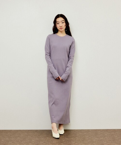ADAM ET ROPE'（アダムエロペ）の「BOTANICAL DYED  DRESS（ワンピース・レディース・チャコール/キナリ/ラベンダー・1/2）」の17枚目の写真