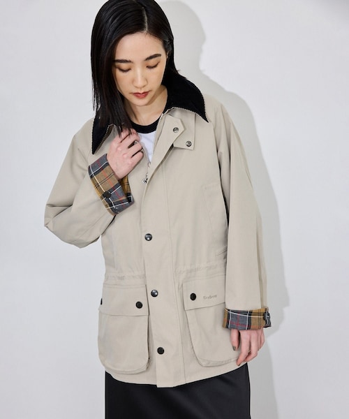ADAM ET ROPE'(アダムエロペ)の「【Barbour for ADAM ET ROPE'】別注Shirring Bedale(その他アウター・レディース・ブラック/ベージュ・34/36)」の15枚目の写真