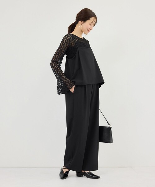 ROPE' PICNIC(ロペピクニック)の「レイヤードオールインワン(つなぎ/オールインワン・レディース・ブラック/ベージュ系・L/M/S)」の14枚目の写真