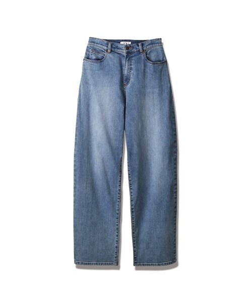 nissen（ニッセン）の「【Essenave】カーブデニムパンツ（パンツ・レディース・ウオッシュドブルー/ネイビー/黒系/オフホワイト・64TT/67TT/70TT/73TT/76TT/80TT/84TT/88TT/96TT/104TT）」の7枚目の写真