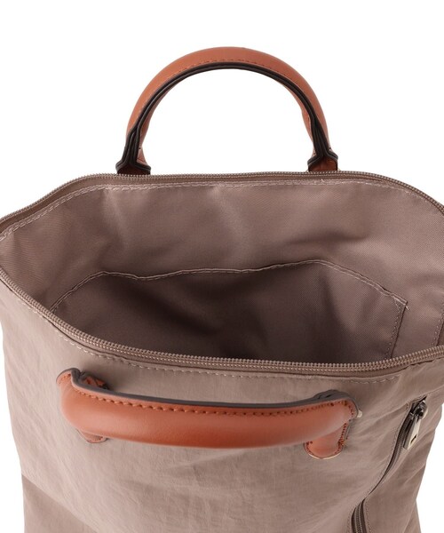 Jayro（ジャイロ）の「皺ナイロンL字リュック（バックパック/リュック・レディース・ブラック/ホワイト系/ブラウン系/ブルー系・F）」の21枚目の写真