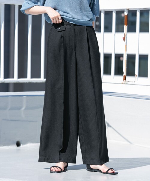 フラップWIDEストレートパンツ