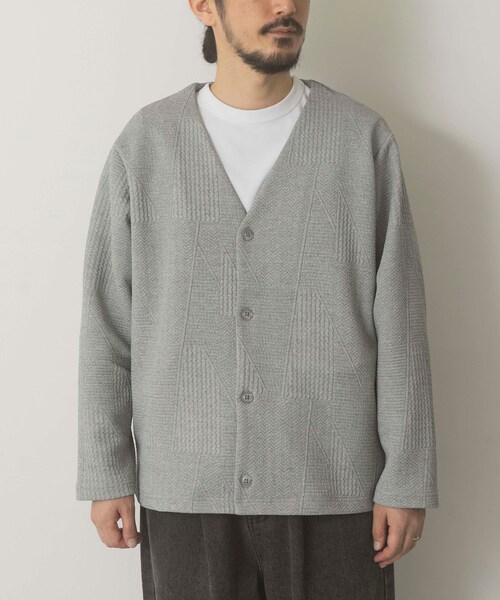 ITEMS URBANRESEARCH（アイテムズ アーバンリサーチ）の「ジオメジャカード カットソーカーディガン（カーディガン/ボレロ・メンズ・GRY/D.BLU/BLK・M/L）」の19枚目の写真
