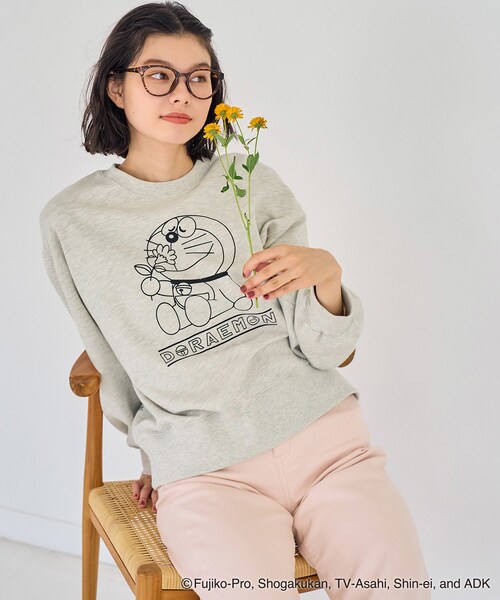 ROPE' PICNIC(ロペピクニック)の「【ドラえもんコレクション】裏毛スウェット(スウェット・レディース・ライトグレー/ピンク・38)」の10枚目の写真